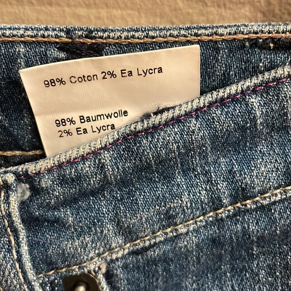 PIAZZA SEMPIONE  made in ITALY women’s boot cut Med wash denim jeans stretch 38 - Picture 4 of 14